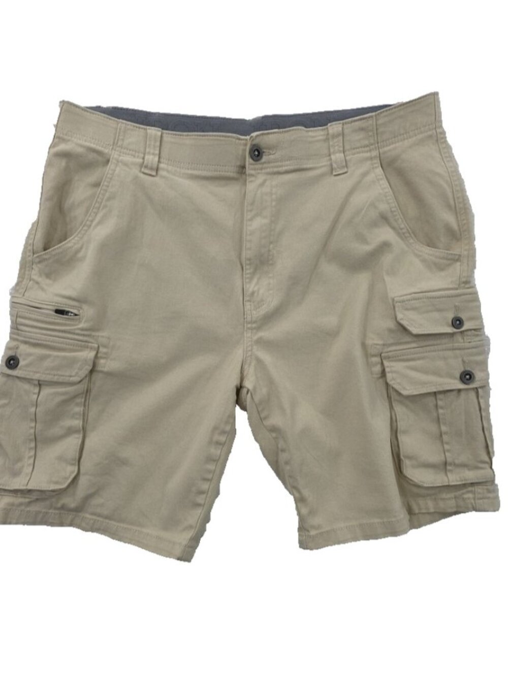Iron Co. Cargo Shorts Mens 36 Tan Ultra Flex 8 Pockets Gorpcore Outdoors